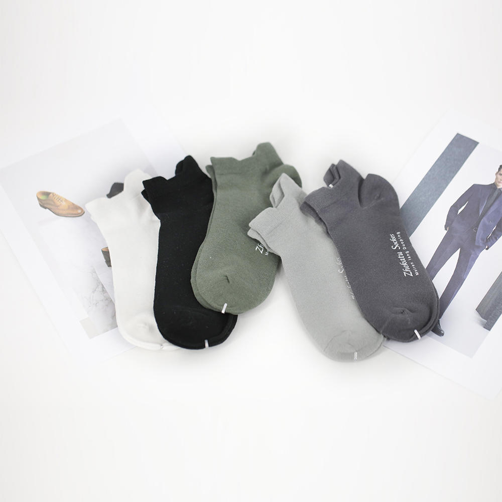 Calcetines casuales de algodón antiabrasión con tacón para hombre