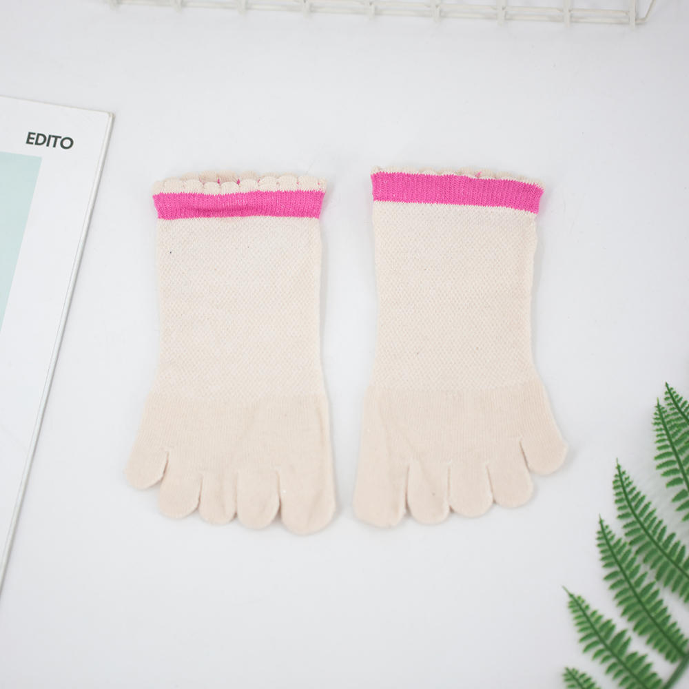 Calcetines encaje calcetines cinco puntas color liso