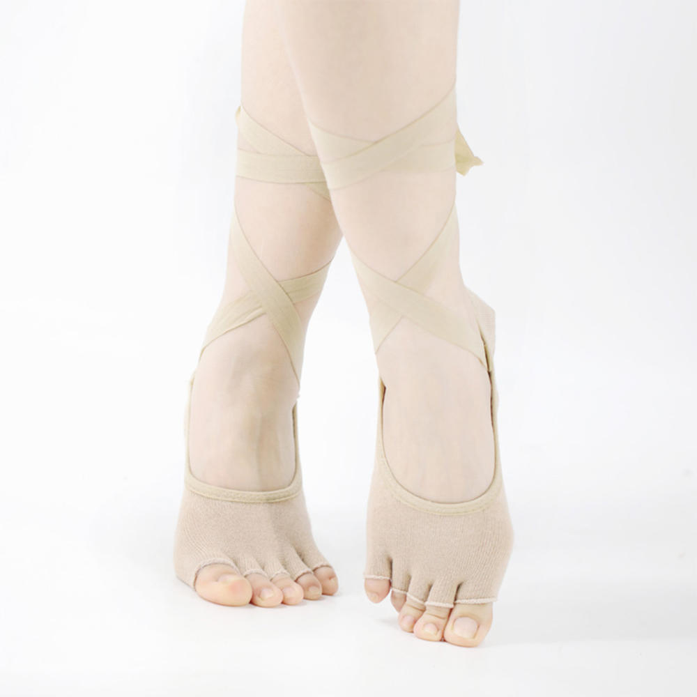 Calcetines de ballet de yoga con tiras